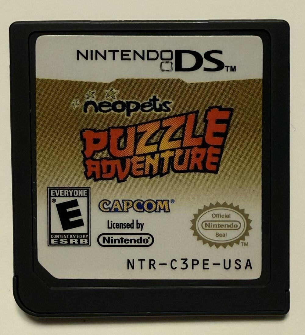 Neopets Puzzle Adventure (Nintendo DS, 2008) Cartridge Only Works Authentic
